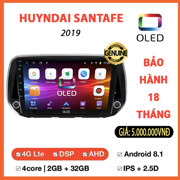 MÀN HÌNH OLED HYUNDAI SANTAFE 2019
